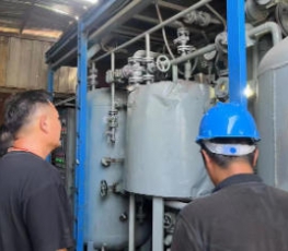 山东青岛60吨导热油系统在线再生净化工程结束并投产运行